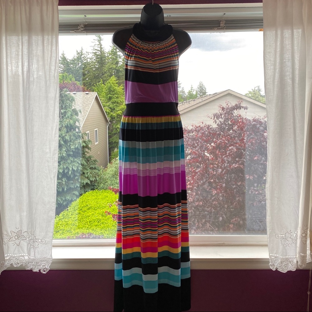 Multicolor halter dress